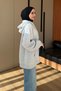 Women's 3-Ply Fleece-Lined Hooded Modest Basic Sweater Cardigan 395 - 5