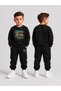 Children's Printed Winter Sweatsuit Top and Bottom Set: 3-Ply Brushed Inside Crew Neck Sweatshirt and Cotton Pants Set