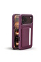 iPhone 18 Pro & 17 Pro Compatible Case with Camera Protection, Card Holder, Wallet, and Colorful Buttoned Leather-Style Silicone Cover