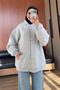Women's 3-Ply Fleece-Lined Hooded Modest Basic Sweater Cardigan 395 - 6