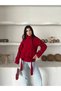 Women's Double-Buttoned Mock Neck Belted Short Melton Coat - 7