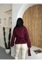 Women's Double-Buttoned Mock Neck Belted Short Melton Coat - 7