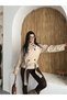 Women's Double-Buttoned Mock Neck Belted Short Melton Coat - 2