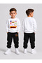 Children's Printed Winter Sweatsuit Top and Bottom Set: 3-Ply Brushed Inside Crew Neck Sweatshirt and Cotton Pants Set