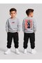 Children's Printed Winter Sweatsuit Top and Bottom Set: 3-Ply Brushed Inside Crew Neck Sweatshirt and Cotton Pants Set