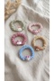 Kidyco Store Cute Animal-Printed Gingham Fabric Children's Elastic Hair Clip Set - Set of 3 Colorful Elastic Hair Clips - 6