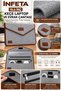 15.6-Inch Gray Velcro-Closure Felt Laptop and Document Bag, Notebook Computer Carrying Case - 5