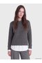 Anthracite Crew Neck Women's Knitwear Tunic