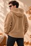 2-Piece Unisex Hooded Plush Fleece Jacket Set – Winter-Weight, Thick-Textured, Button-Up, Double-Pocketed Oversized Cardigan Set - 4