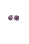 Round crocheted lilac earrings - 7