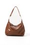 Women's Taba Faux Leather Shoulder Bag with Zipper, Spacious Interior, Stylish Everyday Clutch Bag with Adjustable Strap - 2