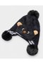 Boys' Winter Beanie with Cute Bear Design, Ears, Fur-Lined Design, and Pom-Pom (Ages 1–3) - 2