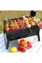Portable Charcoal BBQ Grill, Foldable Stainless Steel Barbecue Grill, Compact Tabletop Outdoor Grill and Mini Smoker for Camping, Picnics, Parties, Garden and Outdoor Cooking - 2