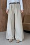 Pleated Pants, Beige - 2
