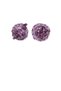 Round crocheted lilac earrings - 3