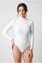 Women's 3-Piece Set: Half-Fisherman Style, Mock Neck, Long-Sleeved, Snap-Fastened Bodysuit - 5