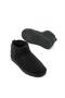 Women's Flat Sole Boots with Black Suede Upper and Soft Fur Accents - 4