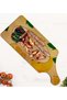 Rectangular Natural Wood Serving and Presentation Plate with Lemon Design, Model 1 - 4