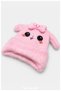 Girls' Cute Winter Beanie with Fur-Lined Design, Plush Ears, and a Bow Detail (Ages 1–3) - 3