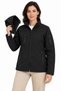 Waterproof Softshell Jacket with Fleece Lining, Detachable Hood, and 4 Pockets - Black - 2