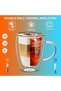 250ml Double-Wall Glass Mug with Wooden Lid – Modern Coffee and Tea Cup - 4