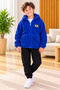 Boys' Plush Fleece-Lined Hooded Zipper Sweatshirt - 3