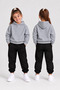 Girls' Sweatsuit Set—Unprinted, Hooded Sweatshirt with No Print, Top and Bottom Set—Casual, Comfortable Winter Set
