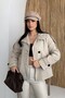 Women's Zra Model Belted Stand Collar Short Cashmere Coat - 2