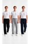Men's 3-Piece Baggy Winter Sweatpants with Piped Hem, Side Pipes, and Zippered Pockets