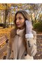 Women's Plush Cuff Windproof Parachute Fabric Winter Gloves - 5
