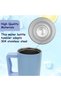 UKR 40 oz Stainless Steel Tumbler with Handle & Straw Light Blue Insulated Travel Mug Hot & Cold Reusable Water Bottle BPA-Free, Spill-Resistant, Fits Cup Holders - 6