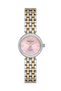 Vintage Elegant Women's Wristwatch | 23 mm Gold-Silver Steel Strap, Pink Dial - 7