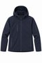 Men's Waterproof Jacket with Fleece Lining and Detachable Hood - Navy Blue