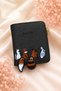 Squirrel-Embossed Wallet with Coin Pocket, Vintage Design, Black
