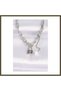 316L Stainless Steel Chain, Silver-Colored, "Love" Engraved Chain Necklace with Lock BX