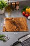 Glass Cutting Board with Textured Natural Wood Grain - Glass Cutting Board | 25 cm x 35 cm - 3