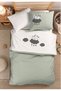 Unisex Baby Duvet Cover Set—Rabbit, 100% Cotton, Embroidered, 4-Piece Baby Duvet Cover Set, 100x150 cm, Duvet Cover Set, Bed Sheet, Duvet Cover, Pillowcase, Baby Duvet Cover Set for Girls and Boys, Unisex