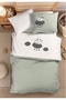 Unisex Baby Duvet Cover Set—Rabbit, 100% Cotton, Embroidered, 4-Piece Baby Duvet Cover Set, 100x150 cm, Duvet Cover Set, Bed Sheet, Duvet Cover, Pillowcase, Baby Duvet Cover Set for Girls and Boys, Unisex - 5