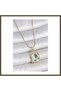 316L Steel Gold-Colored Chain with Blue Enamel Flower Embroidery and Pearl Details, Portrait-Style Women's BX