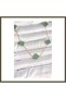 316L Stainless Steel Gold-Colored Chain with Green Clover Design Women's Necklace BX