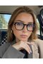 Milan Black - Black and Blue Light-Blocking Screen Glasses with Gold Metal Accents (50 mm)