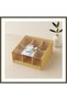 6-Compartment Bamboo Tea Bag Box, 21x20x10 cm BX