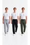 Stretch Fabric 3-Pack Ankle-Length Woven Jogger Pants with Back Pockets
