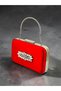 Women's Evening Clutch with a Red Satin, Crystal-Studded Earring Brooch, Silver Frame, and Metal Handles—Perfect for Weddings and Engagements - 6
