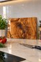 Glass Cutting Board with Textured Natural Wood Grain - Glass Cutting Board | 25 cm x 35 cm - 2