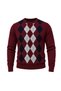 Men's Diamond Patterned Crew Neck Knit Sweater - 3
