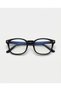 Milan Black - Black and Blue Light-Blocking Screen Glasses with Gold Metal Accents (50 mm) - 3