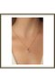 Gold-Lilac Butterfly-Shaped Women's Necklace BX