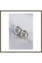 Silver-Toned Hollow Minimalist Bead Earrings BX