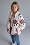 Women's Soft-Textured Fleece Sweatshirt with Floral Print and Pockets - 2